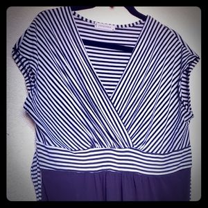 Jon & Anna maxi black & white v neck dress 20